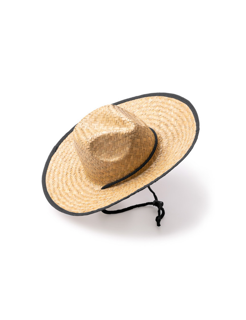 Sombrero MUNDAK de paja natural con ribete reforzado y cordón ajustable personalizado de Stamina imagen 6
