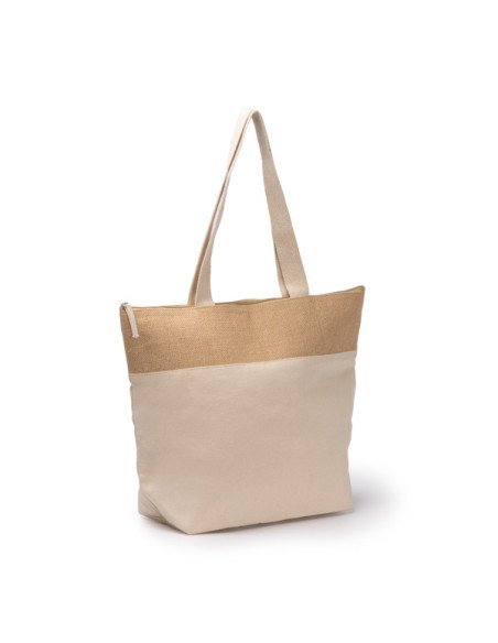 Bolsa nevera MOREA de algodón y yute con interior isotérmico personalizado de Stamina imagen 7