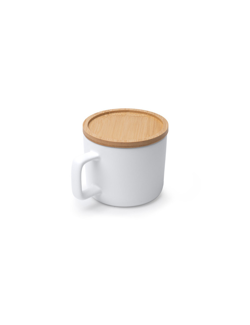 Taza de cerámica MOLOK para sublimación con tapa de bambú personalizado de Stamina imagen 7
