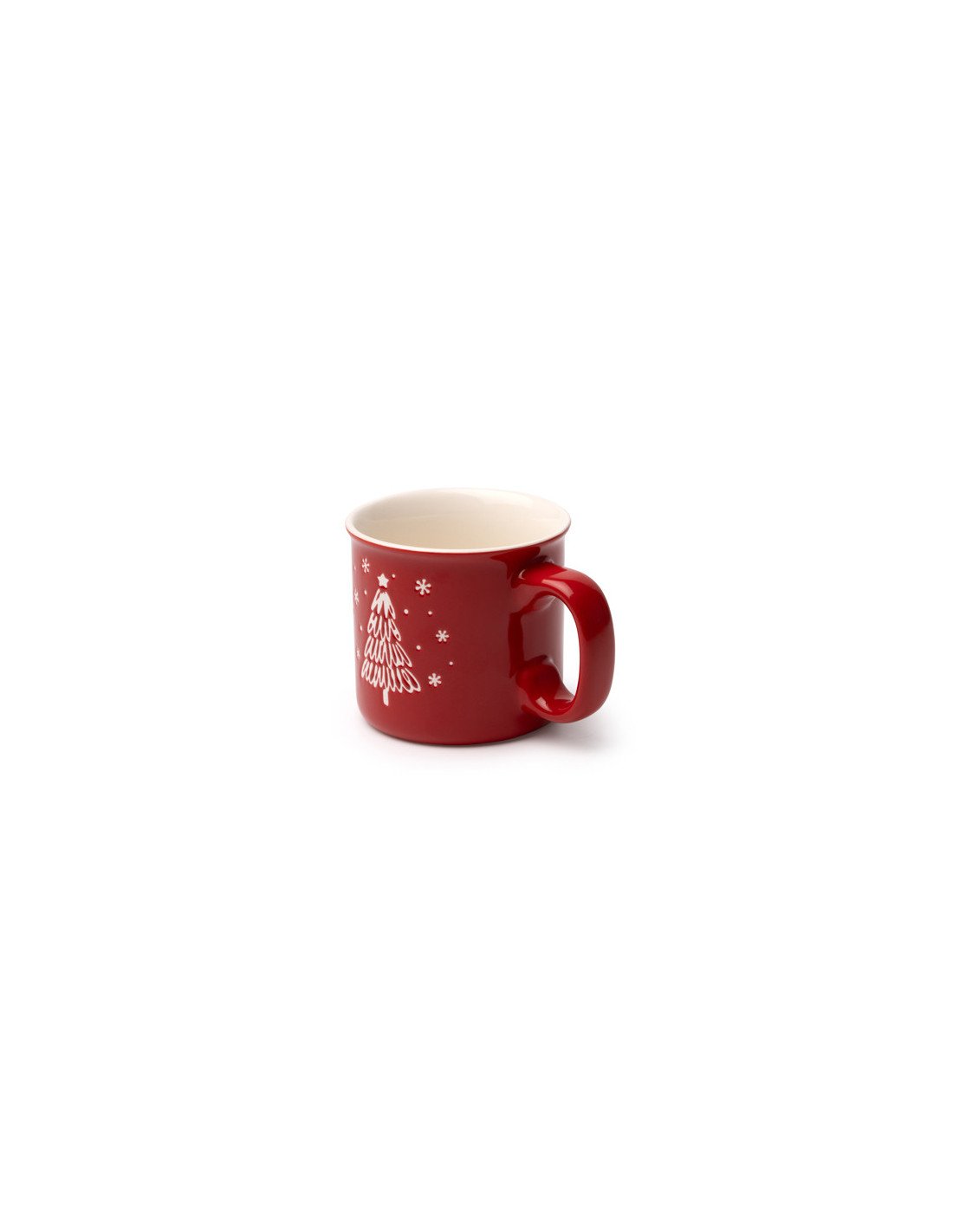 Taza de cerámica CALGARY navideña con árbol en relieve personalizado de Stamina imagen 7