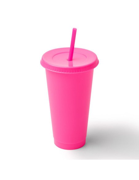 Vaso reutilizable BAKY de PP reciclado 710 ml con tapa y pajita personalizado de Stamina imagen 12