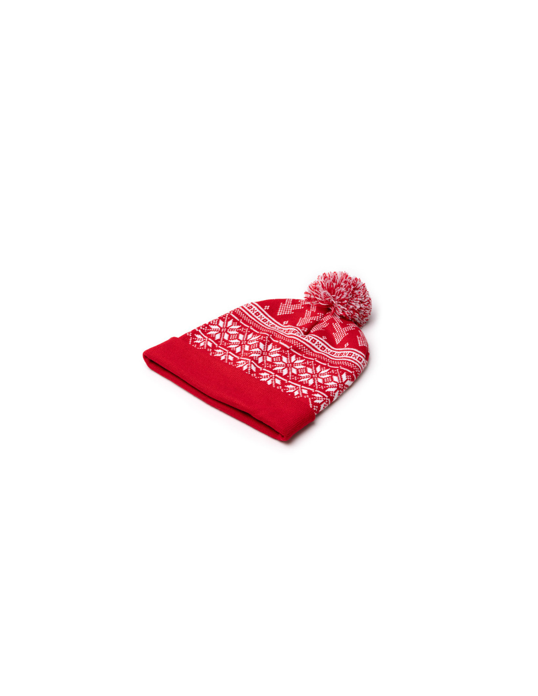 Gorro acrílico REDWIN navideño con pompón y copos de nieve personalizado de Stamina imagen 7