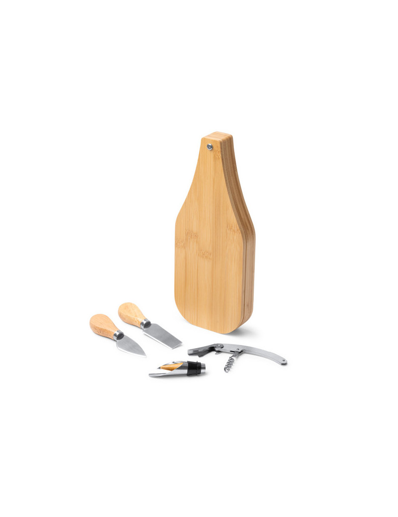 Set de vino y quesos GAUDA con estuche de madera diseño botella personalizado de Stamina imagen 8