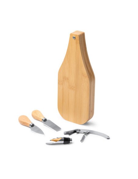 Set de vino y quesos GAUDA con estuche de madera diseño botella personalizado de Stamina imagen 8