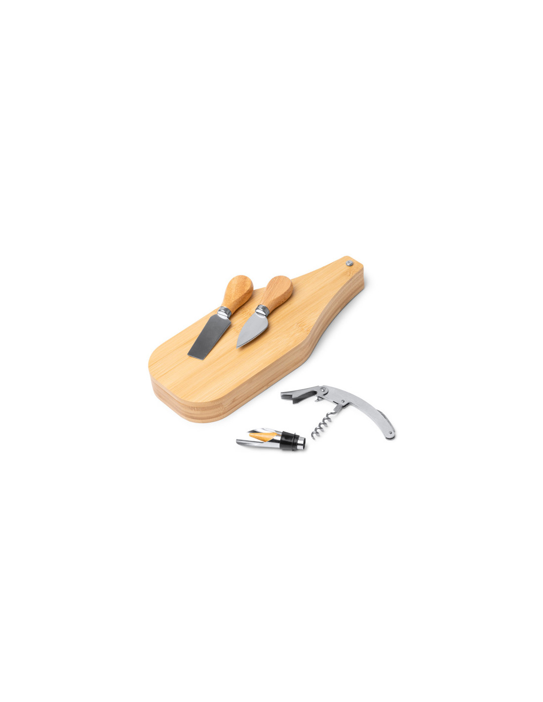 Set de vino y quesos GAUDA con estuche de madera diseño botella personalizado de Stamina imagen 10