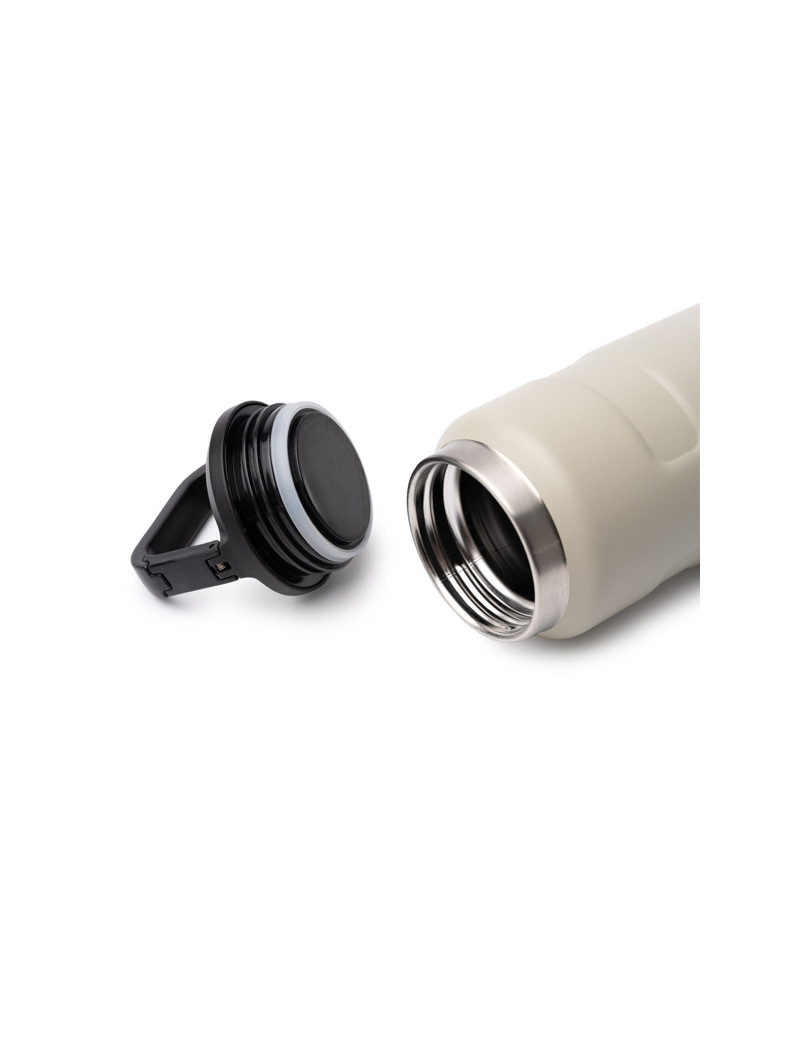 Bidón térmico BOIX de acero inoxidable reciclado 550 ml con mosquetón personalizado de Stamina imagen 11