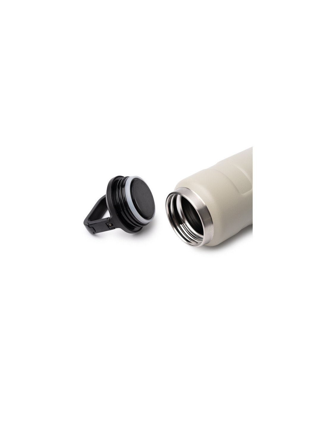 Bidón térmico BOIX de acero inoxidable reciclado 550 ml con mosquetón personalizado de Stamina imagen 11