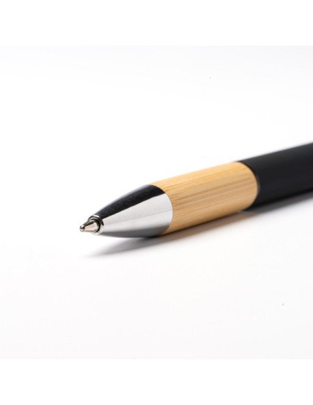 Bolígrafo BORUX de aluminio con empuñadura de bambú personalizado de Stamina imagen 13