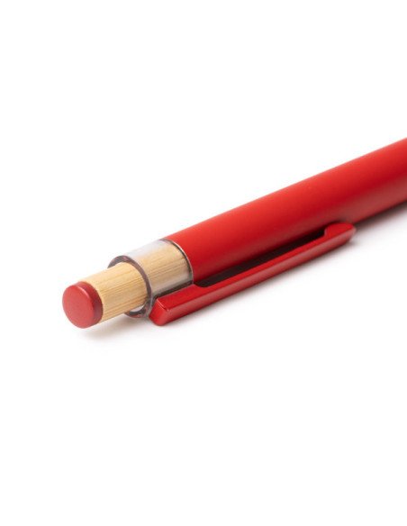 Bolígrafo KEAN de aluminio reciclado con pulsador de bambú Stamina personalizado de Stamina imagen 12