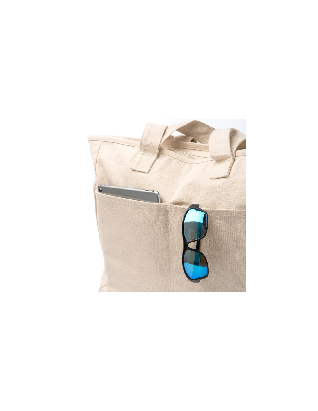 Bolsa TONGA de algodón reciclado 420 g/m² con cremallera personalizado de Stamina imagen 6