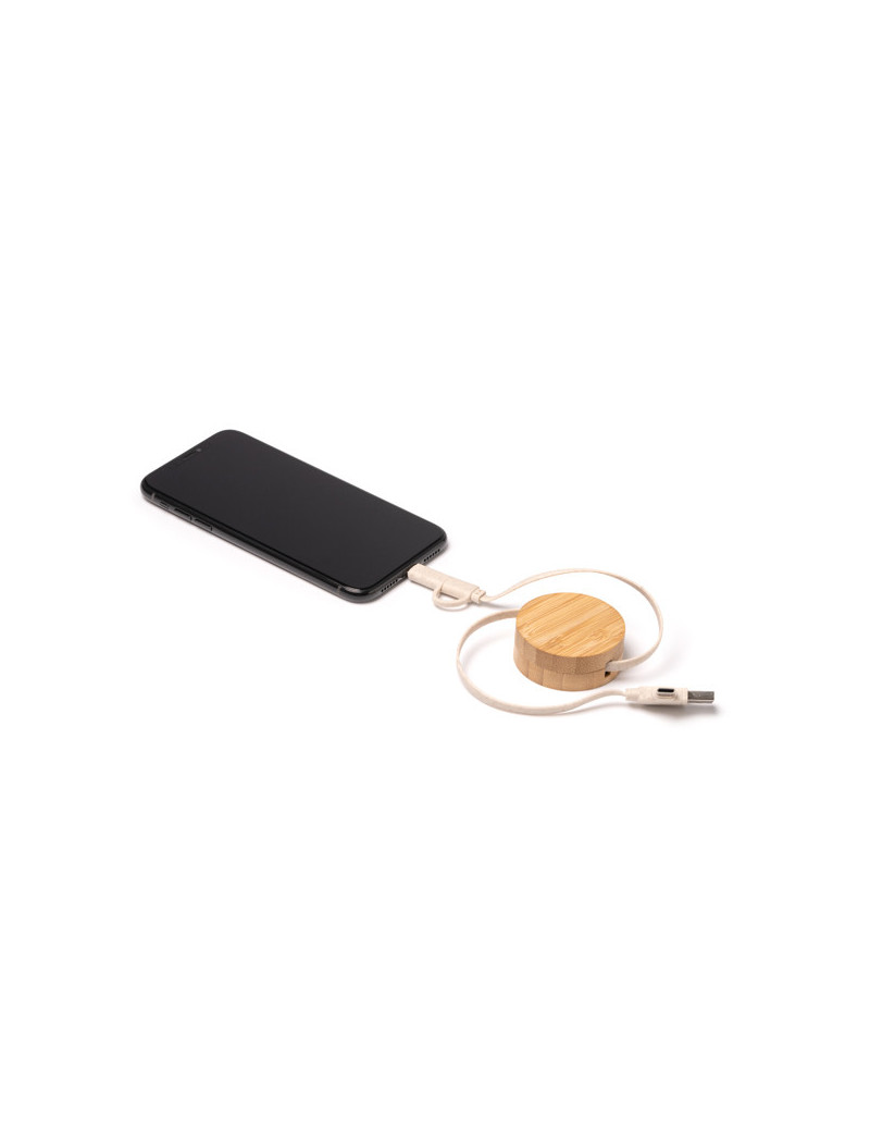 Cable cargador extensible GARYK personalizado de Stamina imagen 3