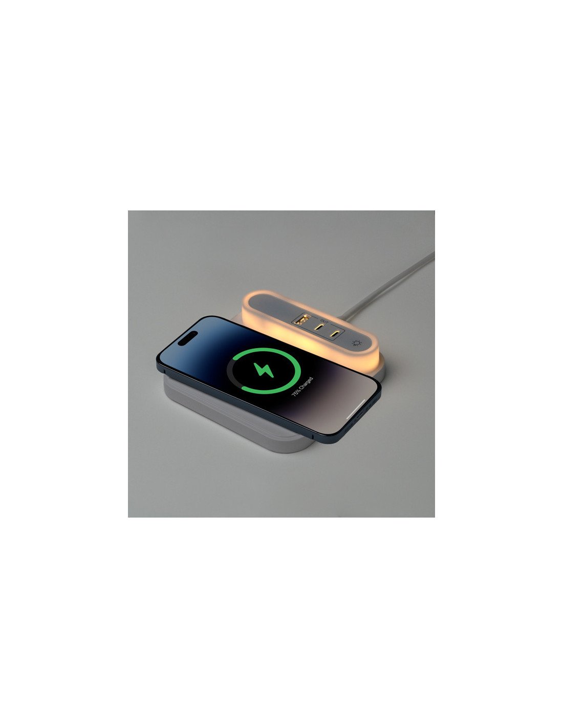 Base de carga inalámbrica TITANUS con lámpara LED y carga rápida 15W personalizado de Stamina imagen 8