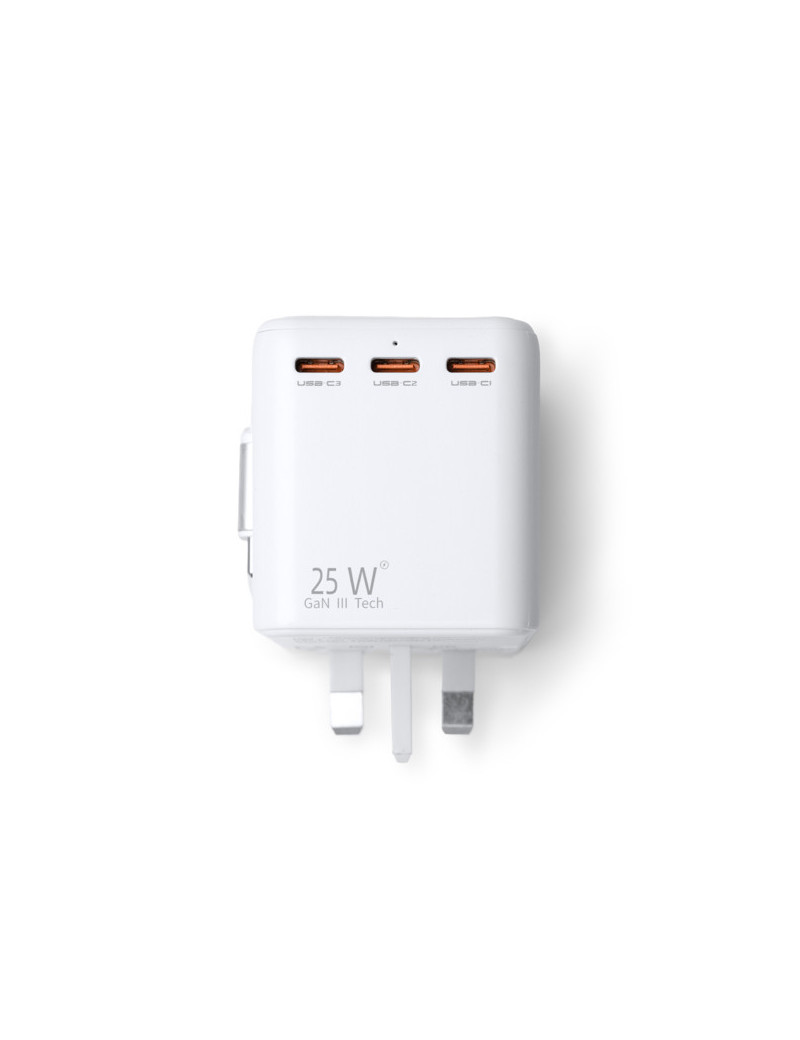Adaptador de viaje NEXAR con carga rápida 25W y cable Tipo C retráctil personalizado de Stamina imagen 16