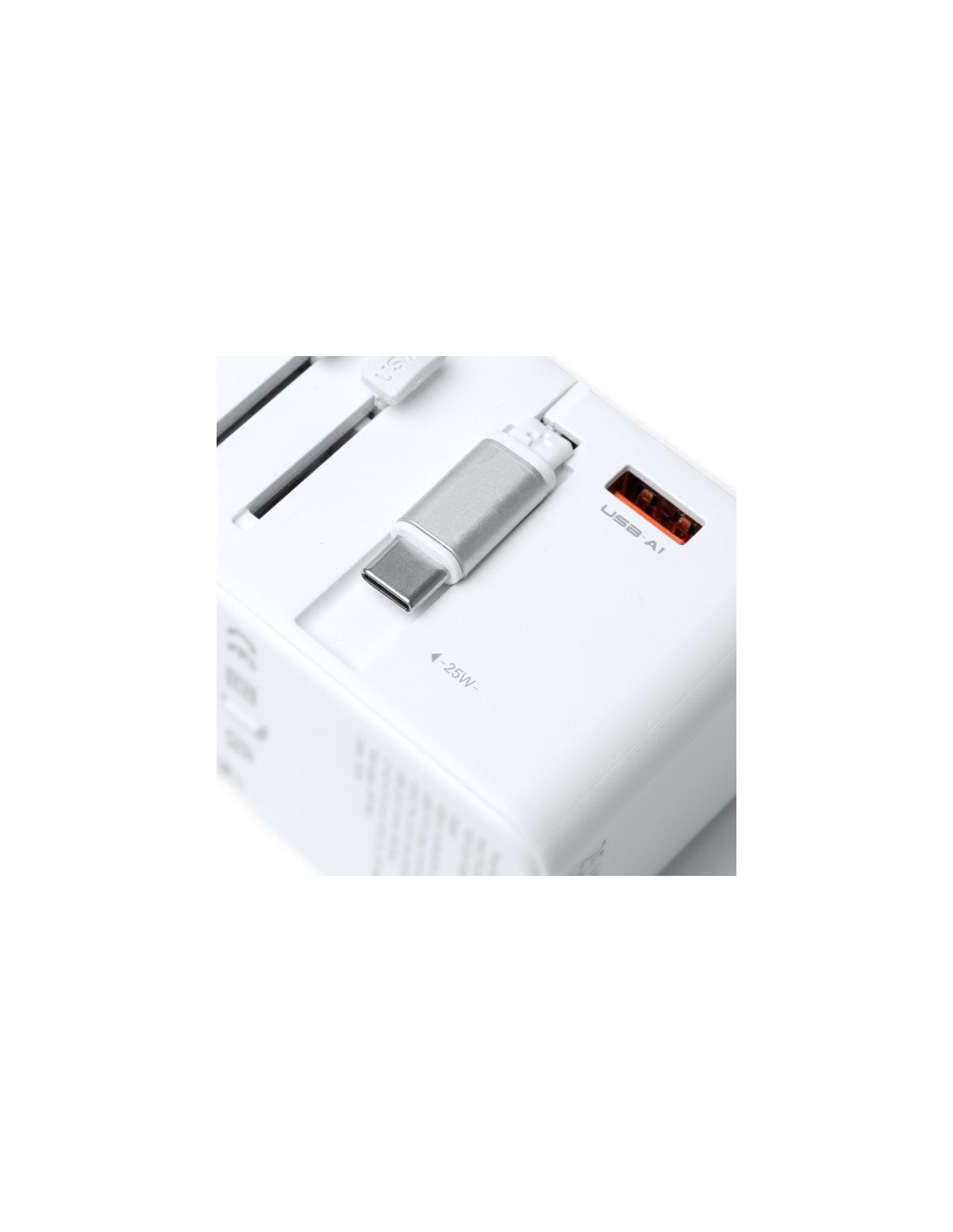 Adaptador de viaje NEXAR con carga rápida 25W y cable Tipo C retráctil personalizado de Stamina imagen 18