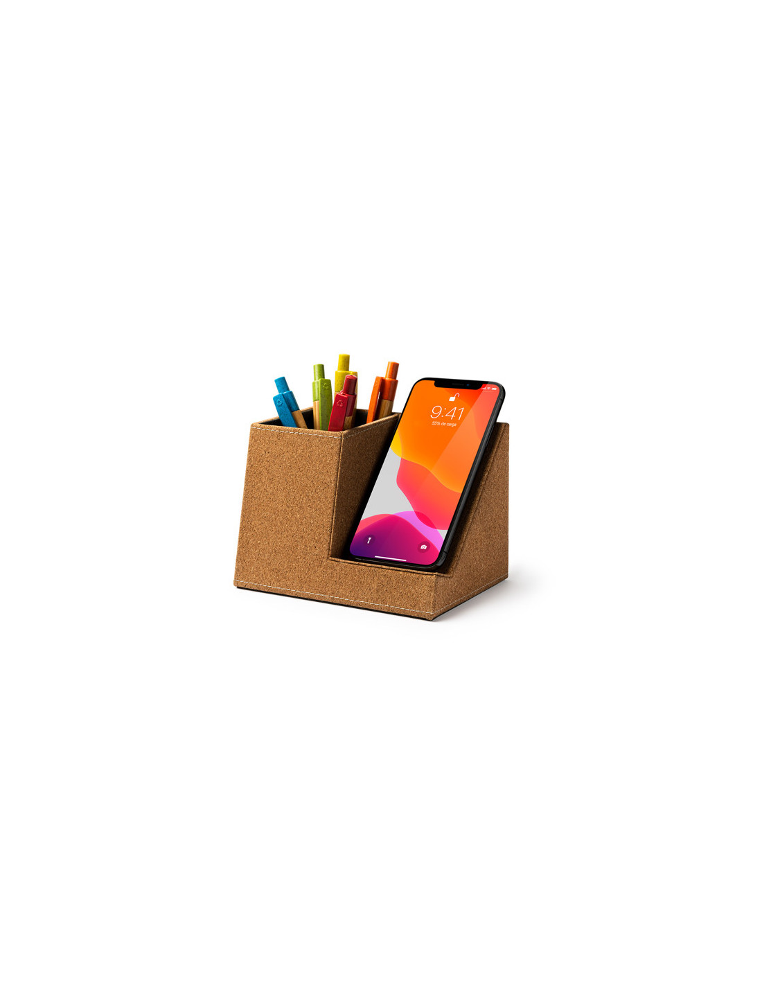 Portalápices con cargador inalámbrico integrado PROMET personalizado de Stamina imagen 3