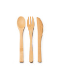 Set de cubiertos de bambú COLMER personalizado de Stamina imagen 3
