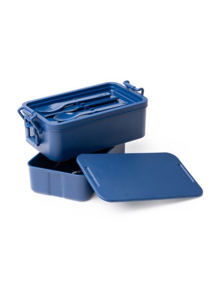 Fiambrera KADY de PP 2,3 L con doble compartimento y cubiertos personalizado de Stamina imagen 8