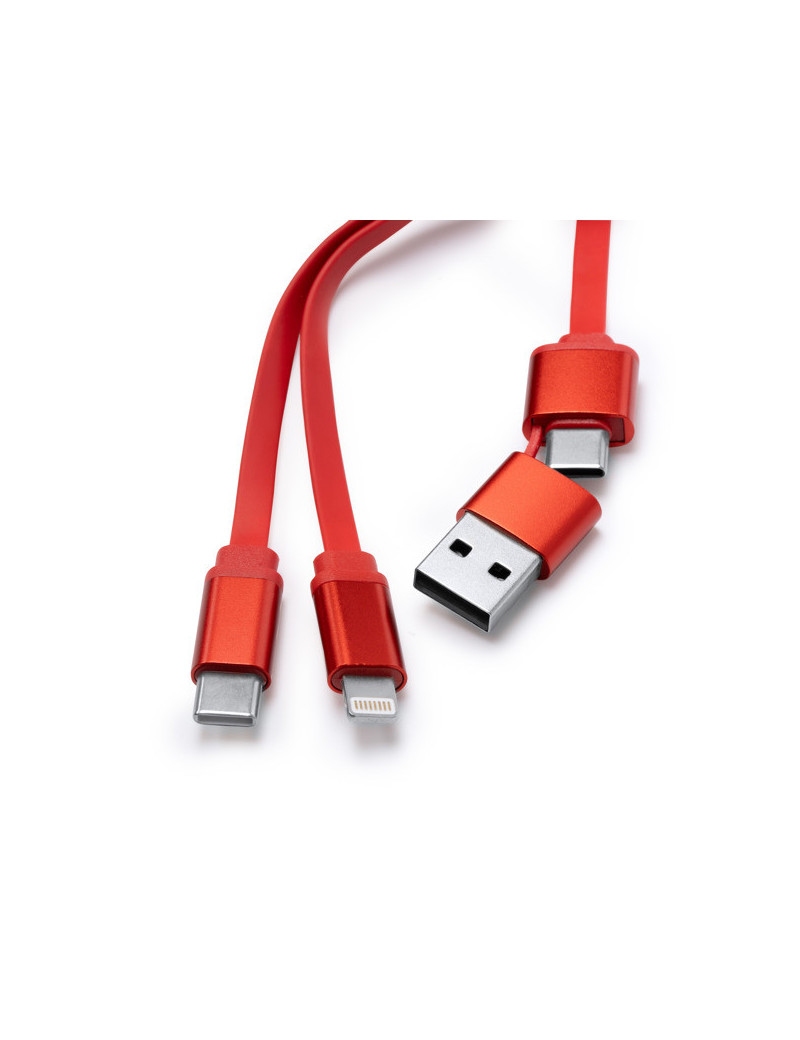 Cable cargador DAWSON retráctil aluminio reciclado USB-C y Lightning personalizado de Stamina imagen 10