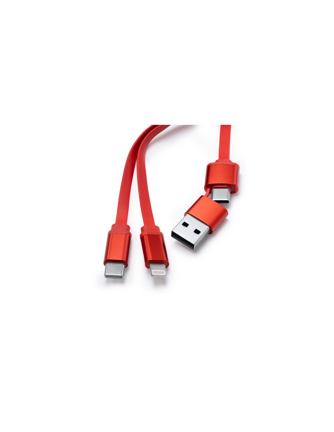 Cable cargador DAWSON retráctil aluminio reciclado USB-C y Lightning personalizado de Stamina imagen 10