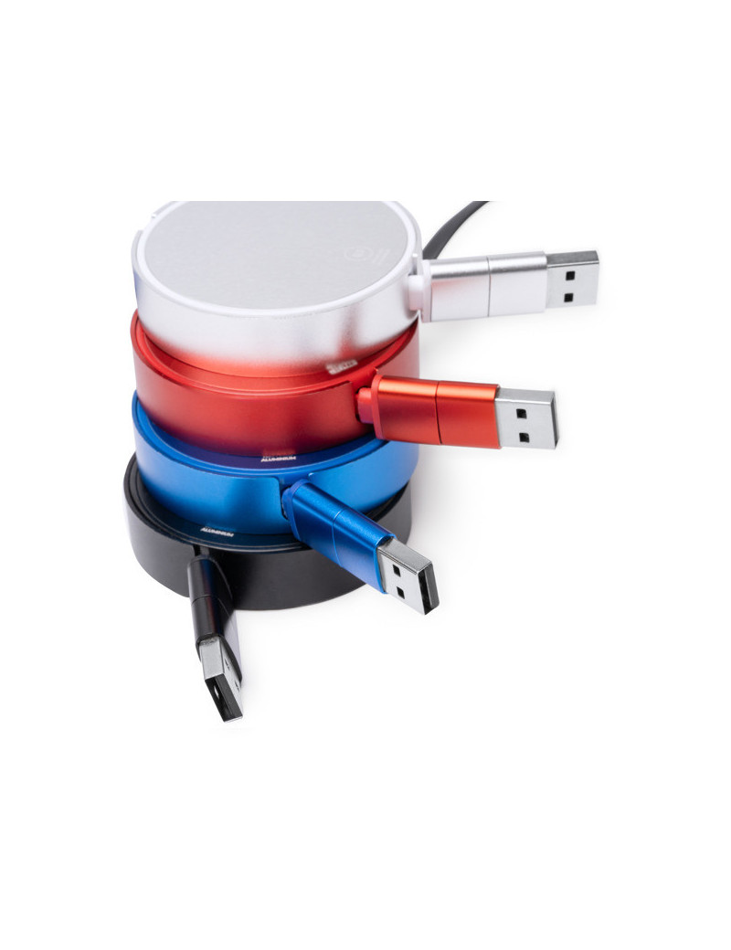 Cable cargador DAWSON retráctil aluminio reciclado USB-C y Lightning personalizado de Stamina imagen 11