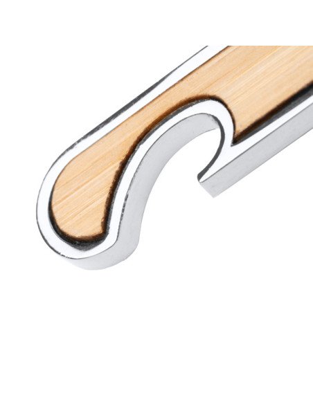 Llavero abridor RESTON de acero con cuerpo en bambú personalizado de Stamina imagen 6