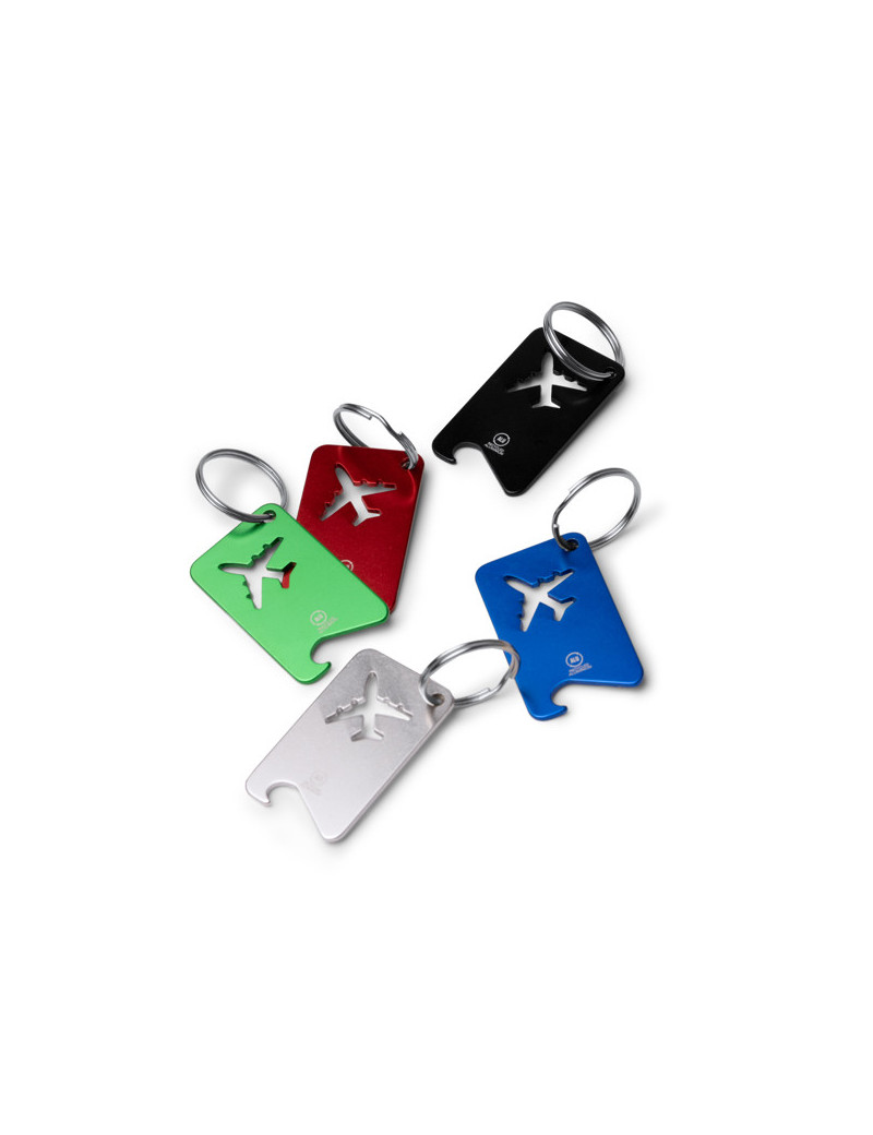 Llavero abridor FLAPIK de aluminio reciclado con forma de avión personalizado de Stamina imagen 14