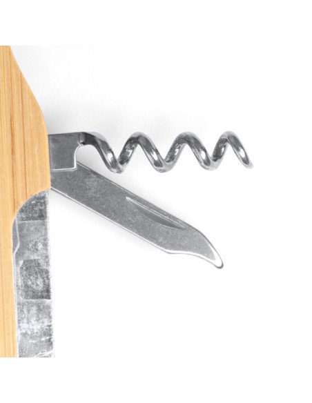 Llavero COSCO multiherramienta de acero y bambú 4 funciones personalizado de Stamina imagen 8