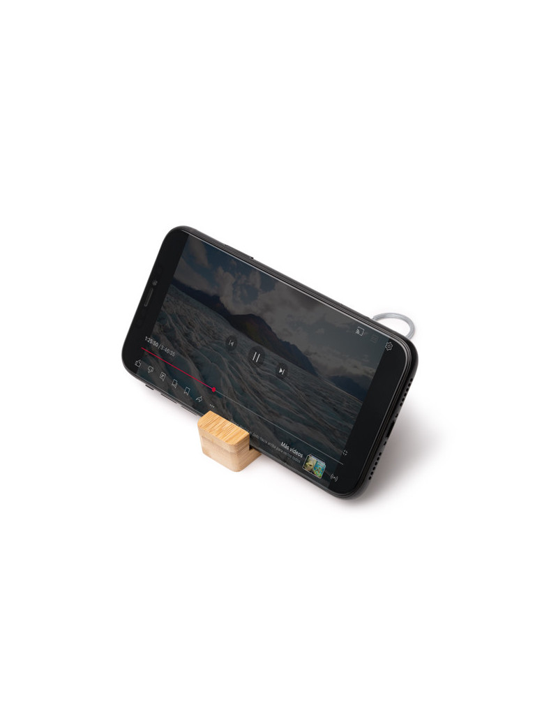 Llavero GALION de bambú con soporte para smartphone antiestrés personalizado de Stamina imagen 8
