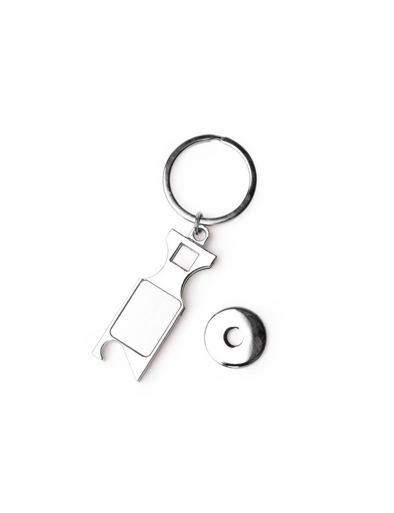 Llavero metálico LIBOK con moneda para carro y abridor personalizado de Stamina imagen 8