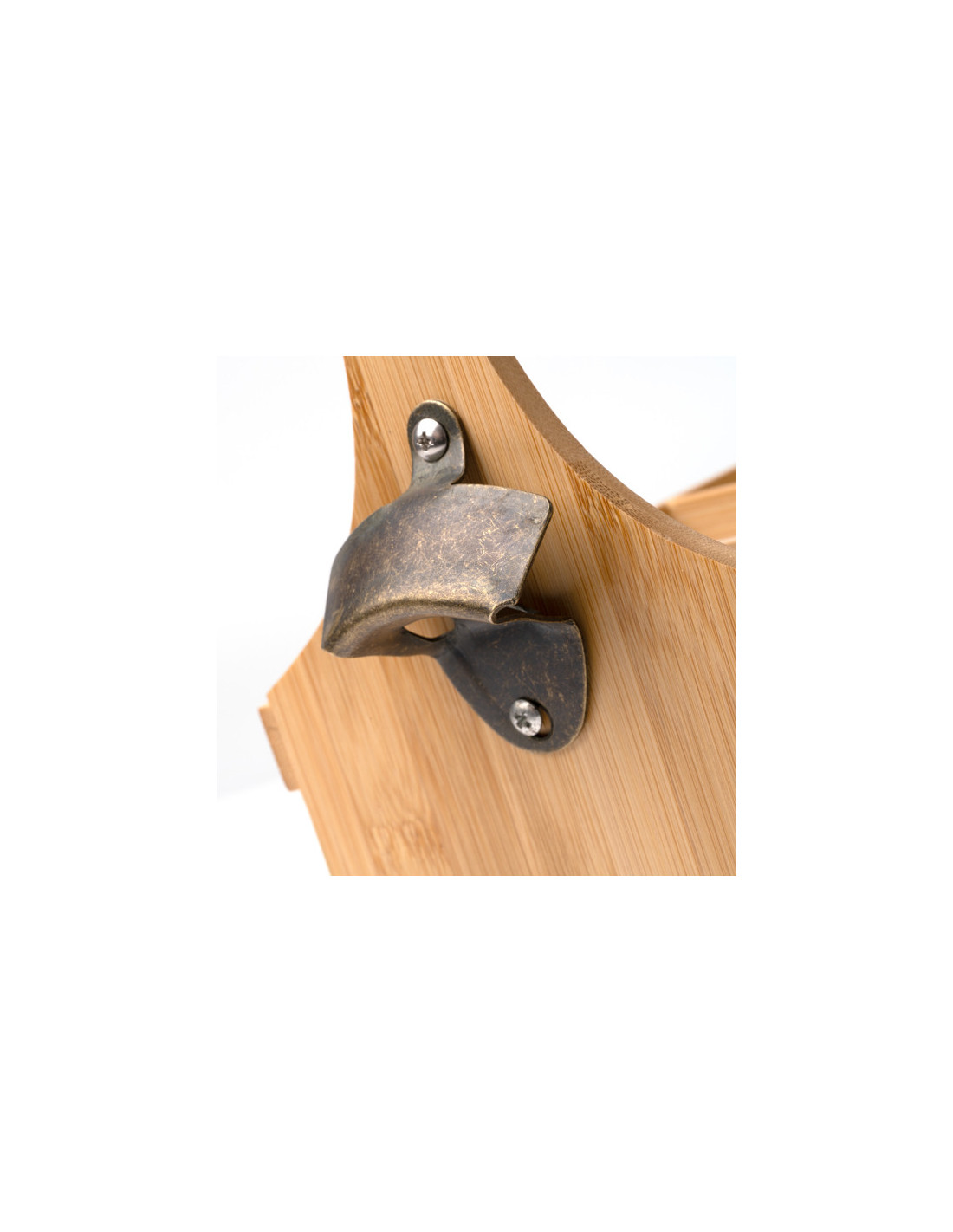 Portabotellas GUTI de bambú para 6 botellines con abridor personalizado de Stamina imagen 8