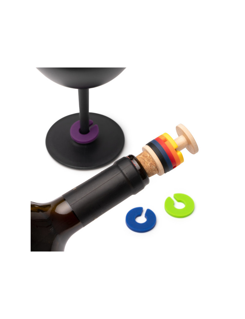 Tapón para botellas NOVIX de corcho y bambú con identificadores personalizado de Stamina imagen 8