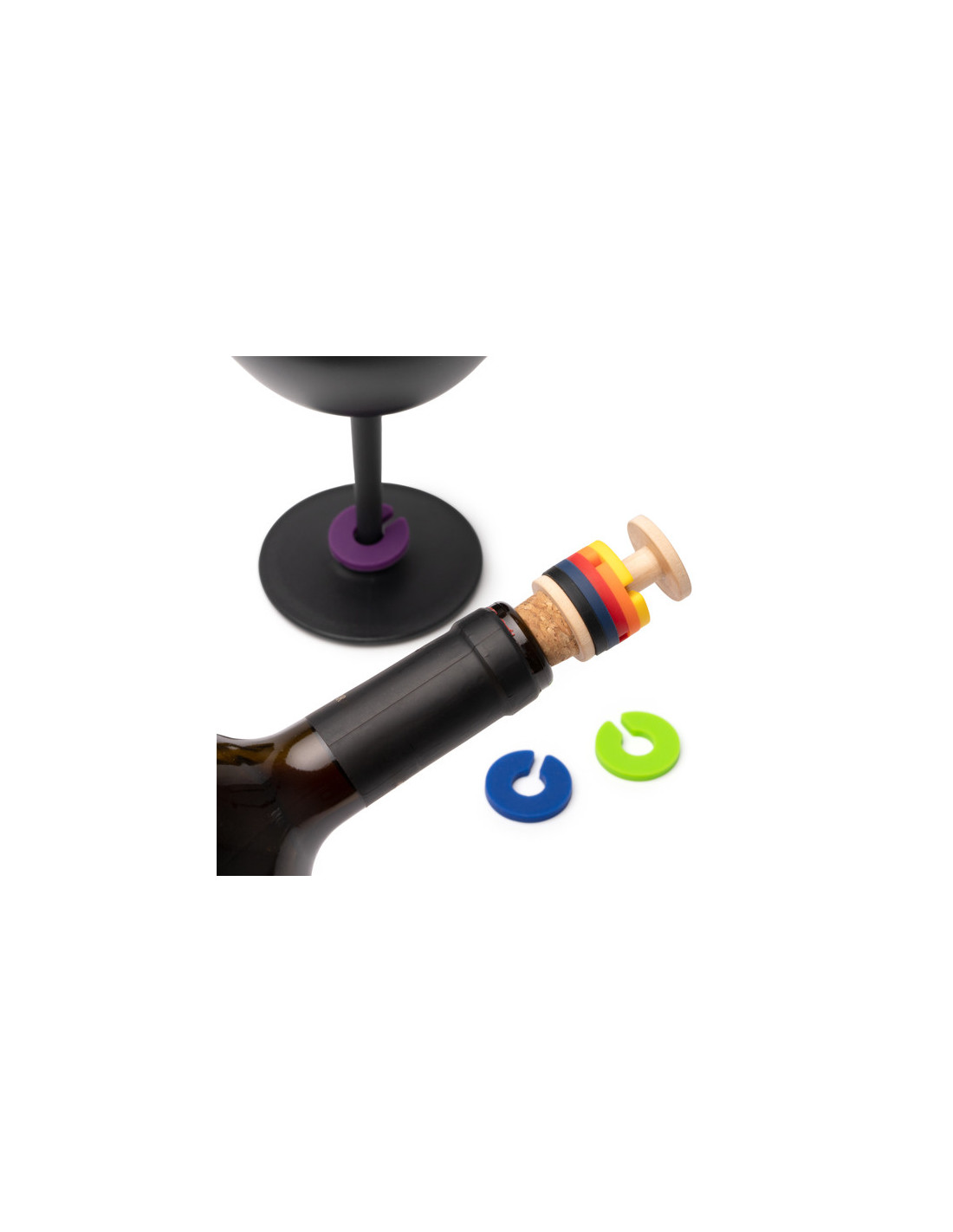 Tapón para botellas NOVIX de corcho y bambú con identificadores personalizado de Stamina imagen 8