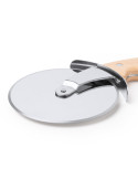 Cortador de pizzas ZANETI en acero inoxidable con mango de madera personalizado de Stamina imagen 6