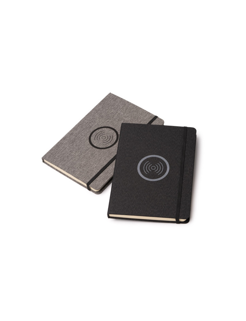 Bloc de notas GARLAN A5 con carga inalámbrica 15W en RPET personalizado de Stamina imagen 13