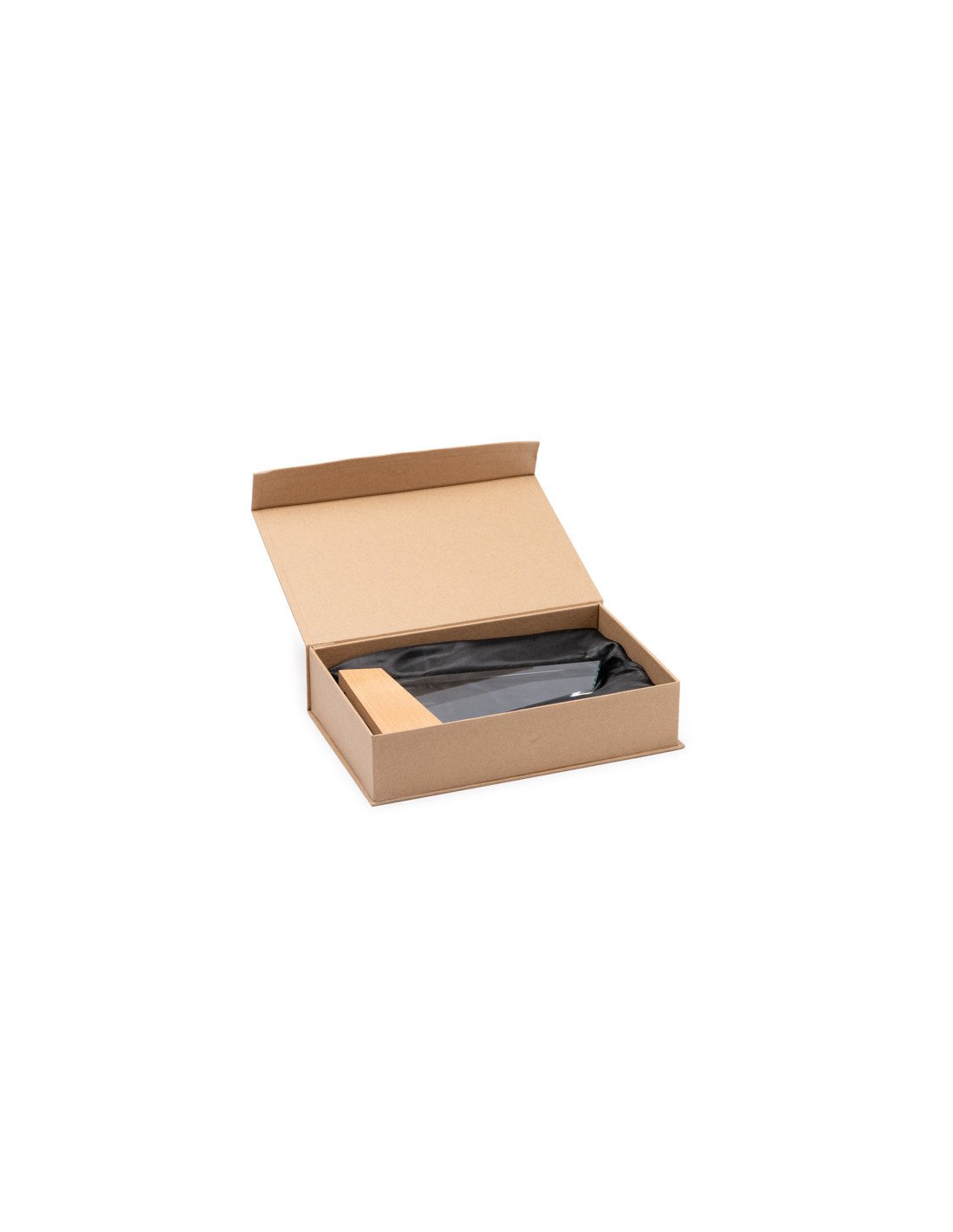 Trofeo de cristal NAVIS con diseño náutico y base de bambú personalizado de Stamina imagen 7