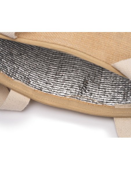 Bolsa nevera MOREA de algodón y yute con interior isotérmico personalizado de Stamina imagen 10