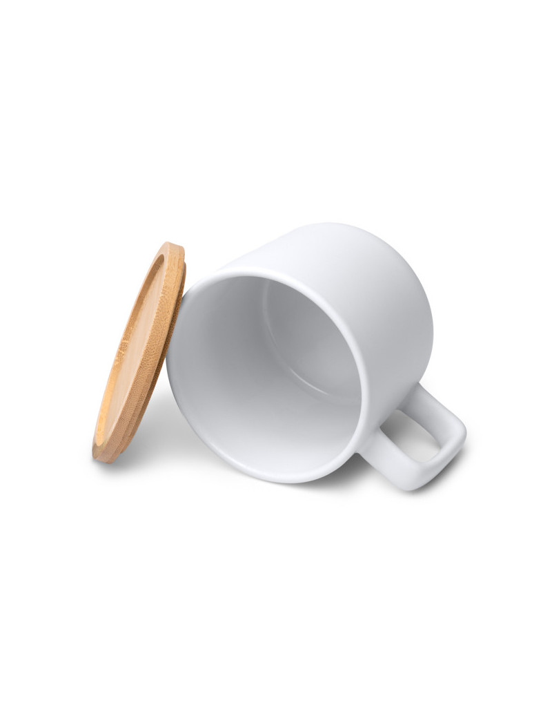 Taza de cerámica MOLOK para sublimación con tapa de bambú personalizado de Stamina imagen 8
