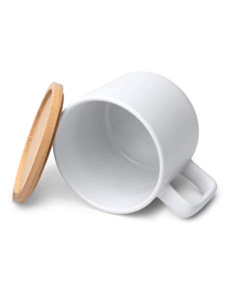 Taza MOLOK sublimación con tapa bambú | Regalo empresa