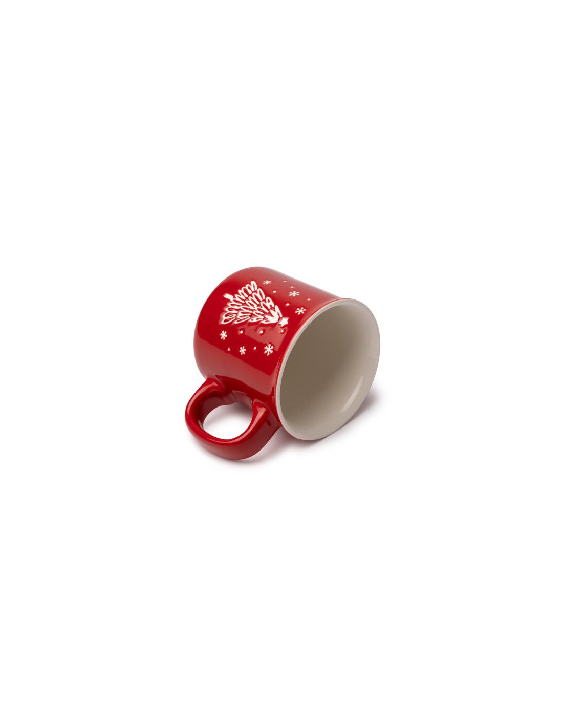 Taza de cerámica CALGARY navideña con árbol en relieve personalizado de Stamina imagen 8