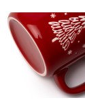 Taza de cerámica CALGARY navideña con árbol en relieve personalizado de Stamina imagen 10