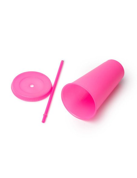 Vaso reutilizable BAKY de PP reciclado 710 ml con tapa y pajita personalizado de Stamina imagen 13