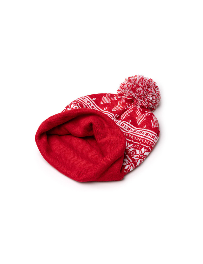 Gorro acrílico REDWIN navideño con pompón y copos de nieve personalizado de Stamina imagen 9