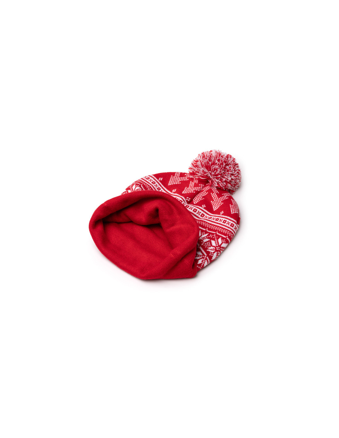 Gorro acrílico REDWIN navideño con pompón y copos de nieve personalizado de Stamina imagen 9