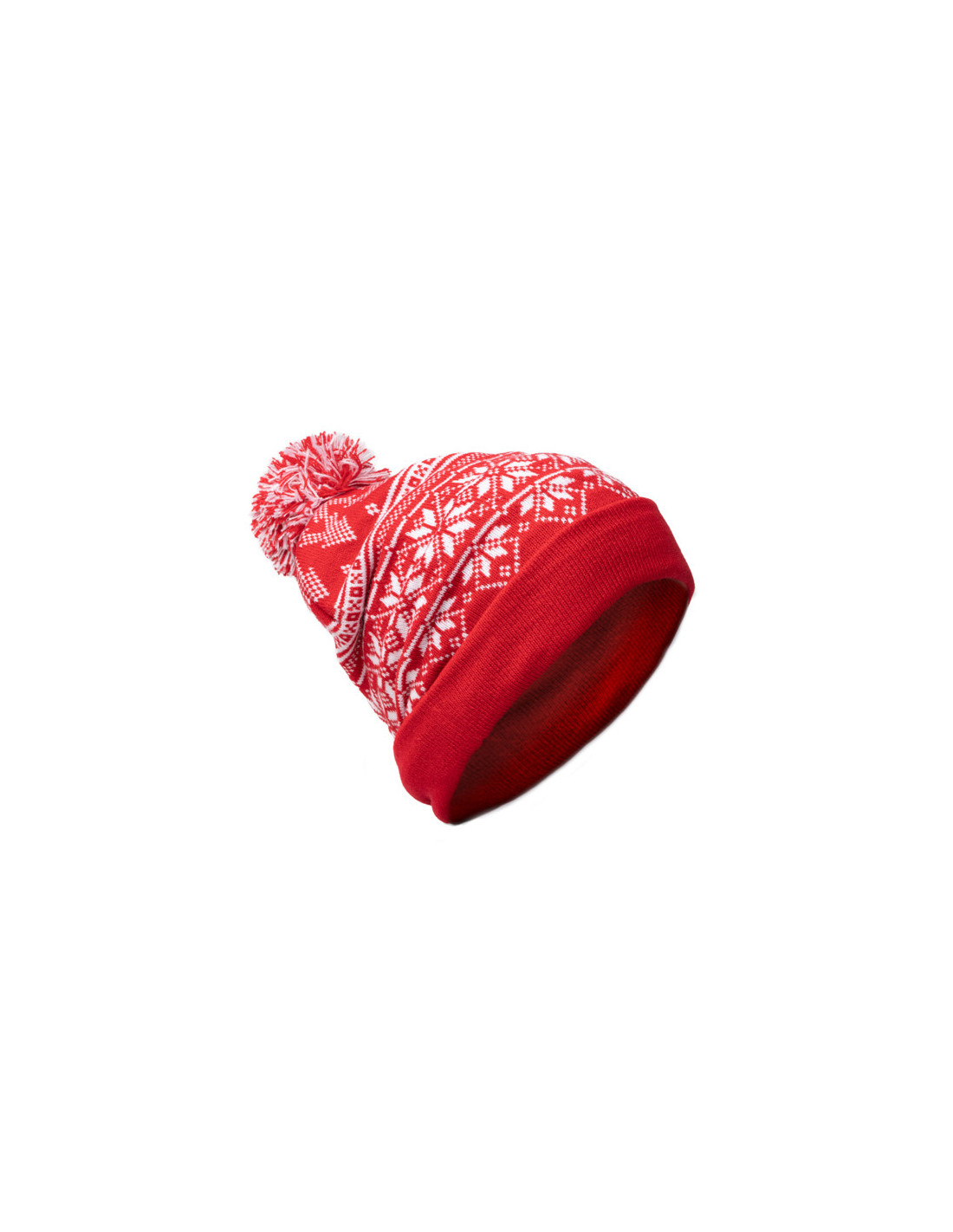 Gorro acrílico REDWIN navideño con pompón y copos de nieve personalizado de Stamina imagen 10