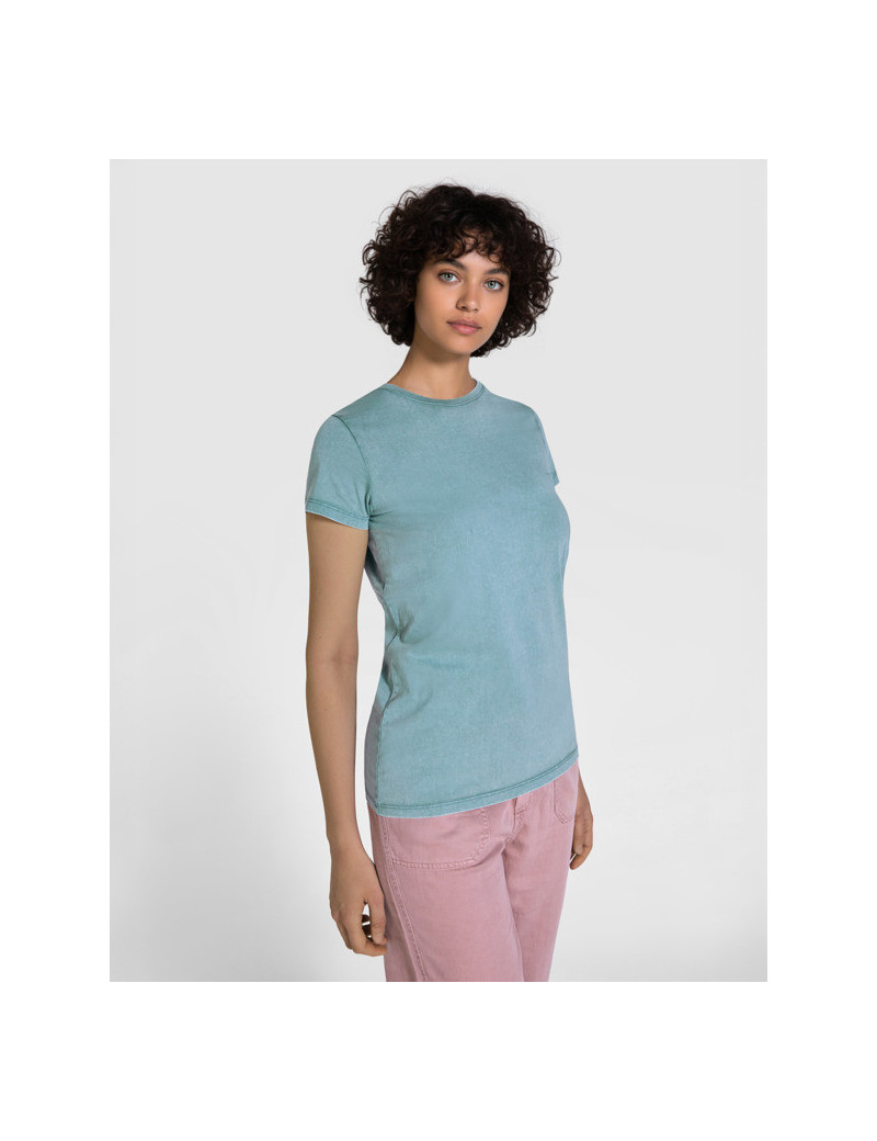 Camiseta FIYI WOMAN de manga corta en algodón peinado efecto lavado personalizado de Roly imagen 15