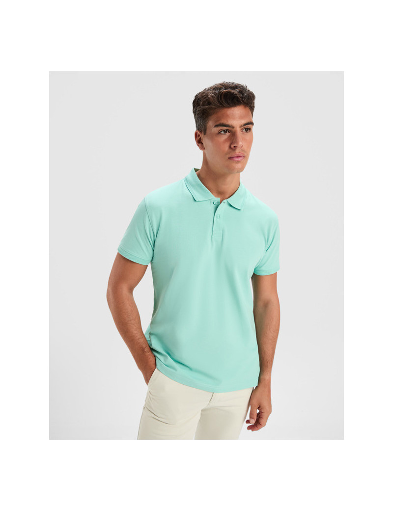 Polo WOS de manga corta en punto piqué con elastano personalizado de Roly imagen 27