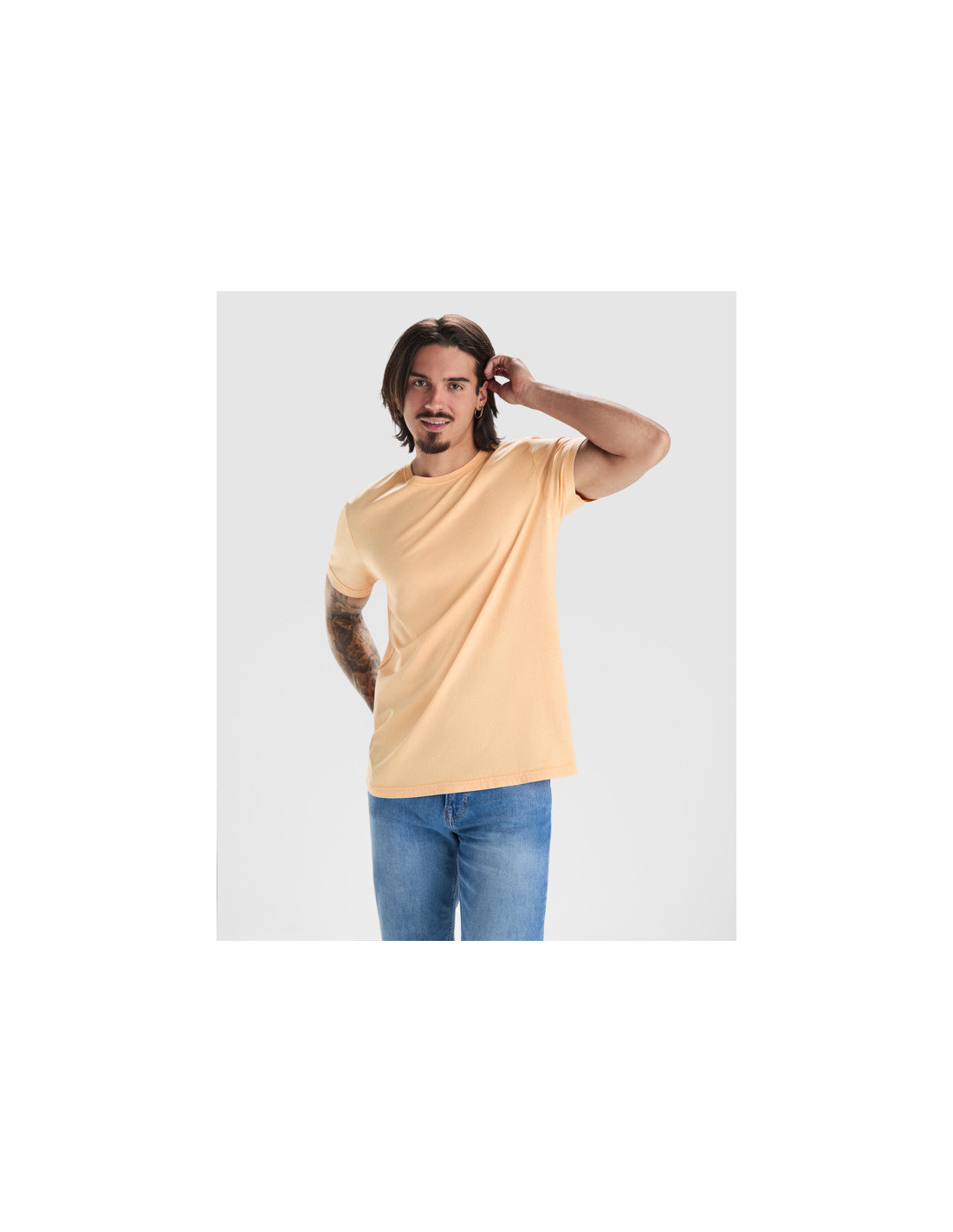 Camiseta CORGI de manga corta en algodón peinado efecto lavado personalizado de Roly imagen 16