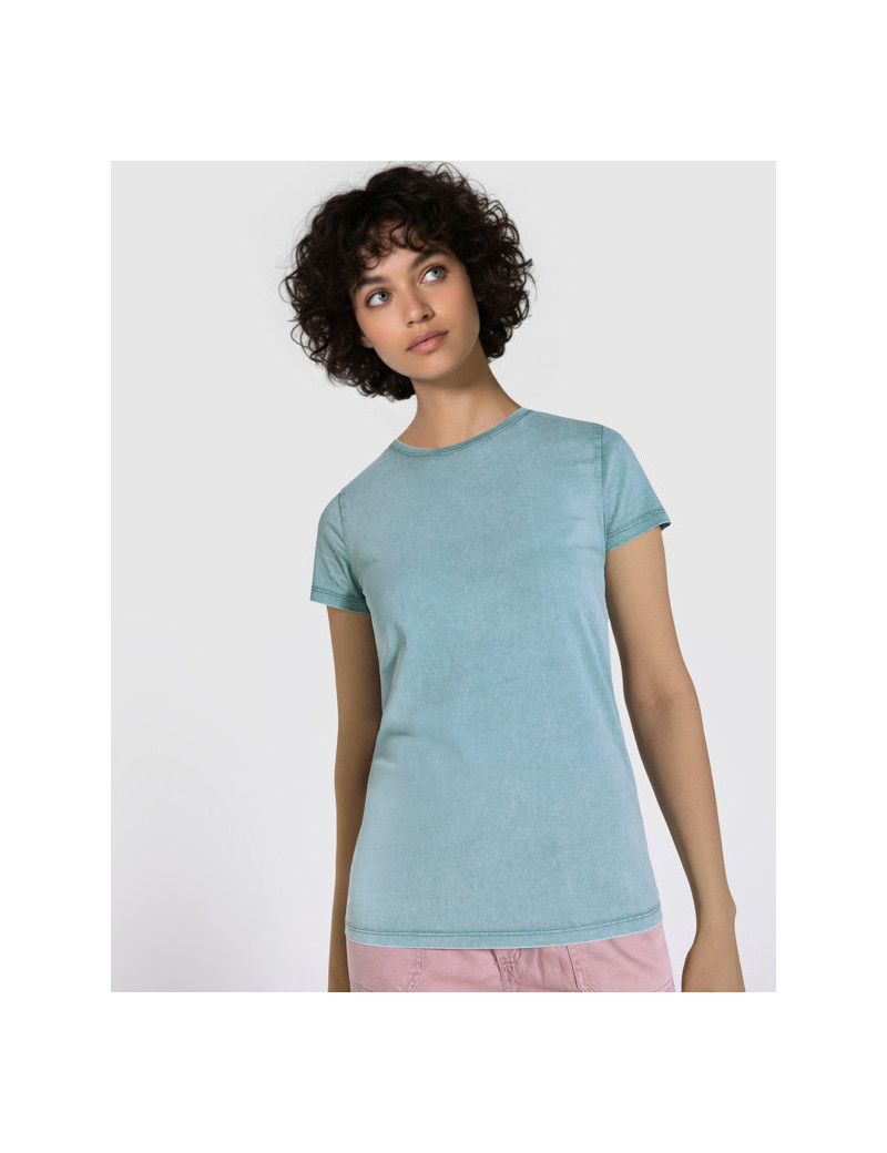 Camiseta FIYI WOMAN de manga corta en algodón peinado efecto lavado personalizado de Roly imagen 16