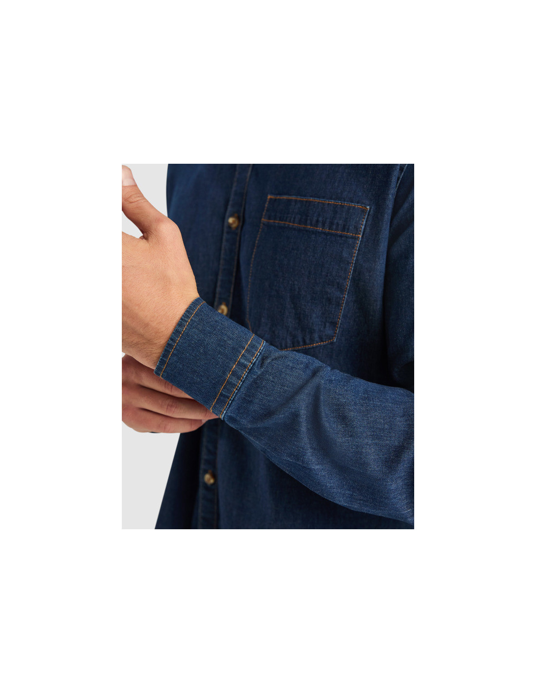 Camisa vaquera LUJAN de manga larga con tejido stretch personalizado de Roly imagen 12