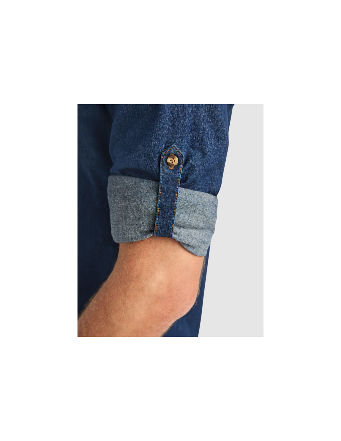 Camisa vaquera LUJAN de manga larga con tejido stretch personalizado de Roly imagen 13